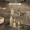 QDJZ Double Layer Makeup Storage Rack Bathroom Countertop Organizer