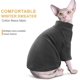 thumbnail image 3 of Cat Sweater 2-Pack,Turtleneck Hairless Shirt Soft Warm Kitten Clothes with Sleeves Pullover Pet Winter Pajamas Jumpsuit(Black and Purple, Large Size), 3 of 4