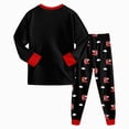 thumbnail image 5 of CAUYDY 2T-5T Baby Boys Picture Outfits Toddler Pajamas Fall Winter Long Sleeve Shirt Elastic Pants 2PCS Soft Set Child Sleepers Little Kid Clothes for Boy Sizes 2-3 Years,Black, 5 of 7