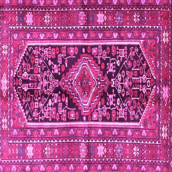 Ahgly Company Indoor Square Persian Pink Traditional Area Rugs, 3' Square