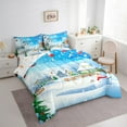 thumbnail image 3 of Castle Fairy Teenagers Xmas Snowman 7-Piece King Lodge Cabin Christmas Ultra Soft Luxury Bedding Set, 3 of 8