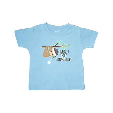 

Inktastic Babys 1st Christmas Sloth Gift Baby Boy or Baby Girl T-Shirt