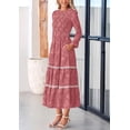 thumbnail image 4 of Vestido MIDI PRETTYGARDEN para mujer, primavera y otoño, con manga larga, 4 of 9