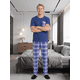 thumbnail image 2 of Pijama Hombre 2 Piezas Unitalla, Playera Suave con Bolsillo y Pantalón a Cuadros, Comodidad Total para Descanso, 2 of 5