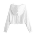 thumbnail image 3 of EDFBUYKRS Female Long Sleeve Sweatshirt Sweatshirt for Women Half Zip Cropped Pullover Hoodies Fall Winter Tops Size S, 3 of 5