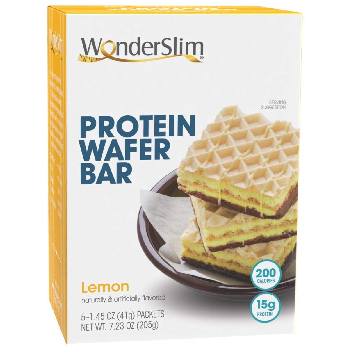WonderSlim Protein Wafer Snack Bar, Lemon 200 Calories, 0mg
