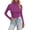 Dark Purple, variant on Women T Shirt Long Sleeve High Neck Slim Fit Stretch Basic Solid Color Tees Womens Tees Army Green L