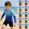 thumbnail image 5 of YAYUBA Boys Girls UPF 50+ Rash Guard Neon Swim Shirts UV Sun Protection Long Sleeve Swimwear for Kids Slim Fit Size Little Boys, Hot Pink, 5 of 5