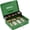 Green with Key Lock, variant on Cash Box with Money Tray and Lock - Metal Money Box for Cash Register, Large Lock Box for Money Safe 11.8" x 9.4" x 3.54" Pink