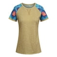 thumbnail image 2 of Mytrendy Women Camo Print Patchwork Short Sleeve T-Shirt Top, 2 of 4