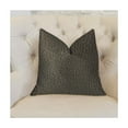 thumbnail image 2 of Plutus 20" x 26" Modern Artificial Leather Luxury Throw Pillow in Black Black, 2 of 3