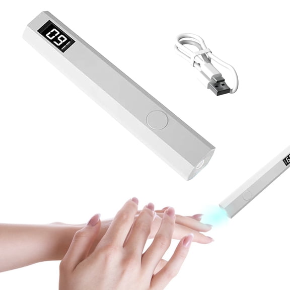 Handheld UV Nail Light for Gel Nails,Flash Cure Nail Lamp with LED Display,Mini Led Nail Lamp Pen Settings 20/60s Timer,Hand Held Nail Light for Glue Polish Home Salon DlY