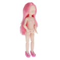 thumbnail image 3 of 22 articulaciones 1/6 Girl Doll Body Figure, 28cm Doll Nude Girl with Head completo para Ball Jointed Doll DIY Costum Use, Fashion Doll Colle Rose Pink Hair Straight Separación central yotijar BJD Doll Nude Body, 3 of 10
