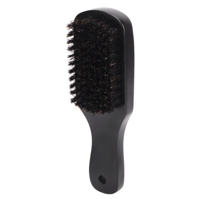 Cepillo para peinar la barba, cepillo de limpieza para el cuidado del bigote y el pelo elástico suave con mango de madera