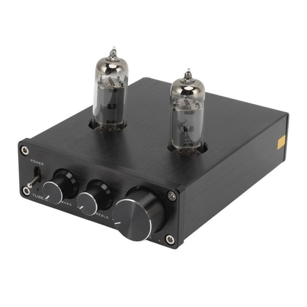 M Buder Amplificador de Audio TUBE 03 Receptor Estéreo HIFI con Tubos Electrónicos 6K4 Aleación de Aluminio Sensibilidad Alta para Dispositivos Múltiples Uso en el Hogar y Oficina Negro 12V 1A