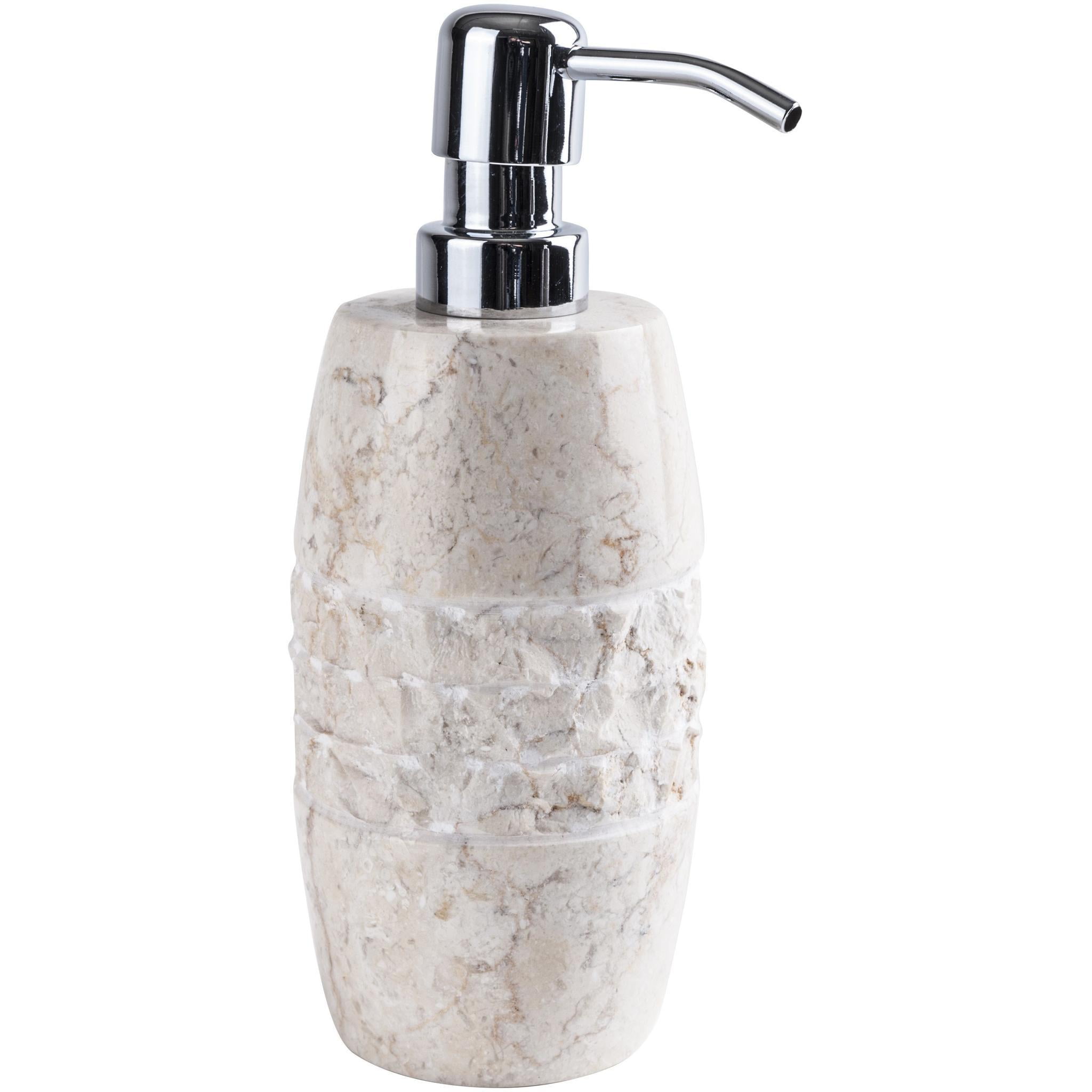 CP Merapi Round Bathroom Pump Soap Lotion Dispenser, Marble