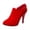 Red, variant on NOEGOEU Women's Suede Boots Platform Stiletto Ankle Boots Side Zip Fall Winter Dress Shoes (Black,39)