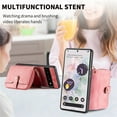thumbnail image 6 of TECH CIRCLE Wallet Case for Google Pixel 9 Pro XL,PU Leather Flip Folio Adjustable Detachable Crossbody Zipper Purse Case with Card Holder Kickstand for Google Pixel 9 Pro XL 6.8" 2024,Pink, 6 of 10