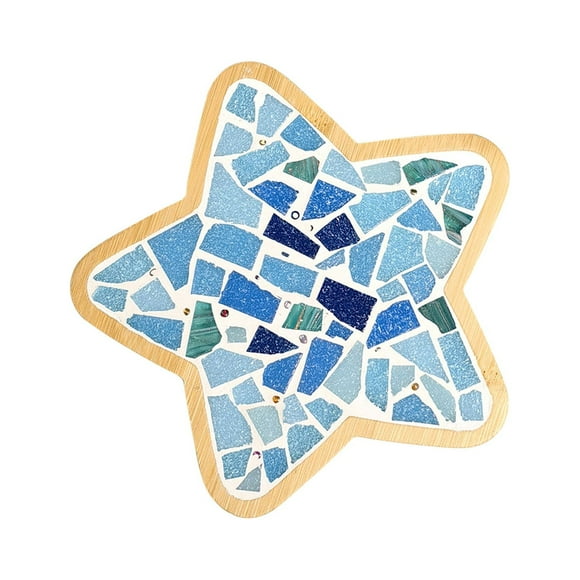 Iumwxz DIY Glass Tiles For Crafts Mixed Color Kits With Wooden For Adults Crafts Materials Package For Hand Made Home Decor Gifts Wood hometrends