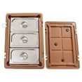 thumbnail image 6 of SHZICMY 3 Pans Hot Box Insulated Food Pan Carrier fits Catering Insulated Food Warmer, 6 of 9