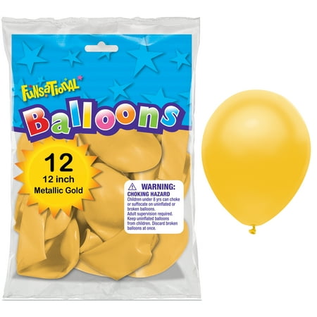 BALLOON GOLD 10"12PK