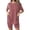 Blush Color, variant on Women's Short Sleeve Oversized Biker Outfits Top Tracksuit Shorts for Lounge Khaki XXL