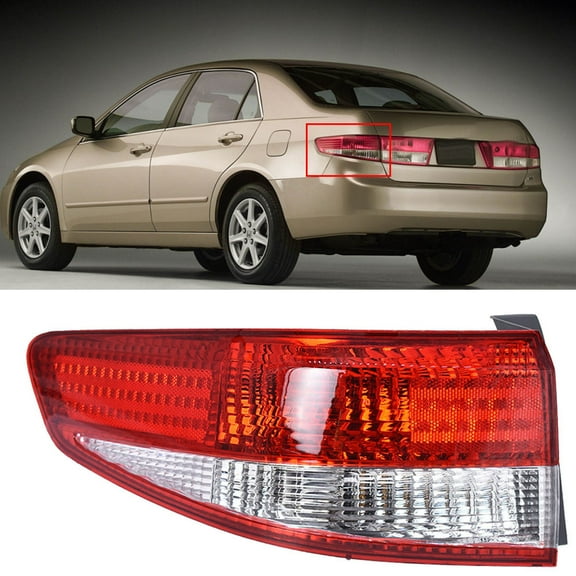 Genrics Red Left Driver Side Outer Tail Light Lamp For 2003 2004 Honda Accord Sedan