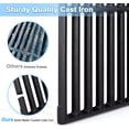 thumbnail image 3 of 18 Inch Grill Grates for Charbroil Performance 463376519 Replacement Parts, Cast Iron Cooking Grid for Char-Broil 463377319, 463376419, 463376319, G470-0002-W1, G470-0003-W1, G321-0005-W1, 3 of 6