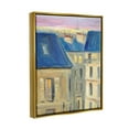 thumbnail image 5 of Stupell Industries Cozy Urban City Neighborhood Pink Sunset Sky Painting Metallic Gold Floating Framed Canvas Print Wall Art, Design by JG Studios, 5 of 5