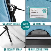 PetAmi Airline Approved Pet Carrier for Cat, Soft Sided Dog Carrier for Small Dogs, Cat Travel Supplies Accessories for Indoor Cats, Ventilated Pet Carrying Bag Medium Large Kitten Puppy, Small Blue