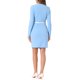 thumbnail image 3 of VESTIDO DE OFICINA ELEGANTE INSPIRE CHIC PARA MUJERES CON ESCOTE CORAZÓN, CINTURÓN Y CORTO PENCIL EN AZUL CIELO, 3 of 6