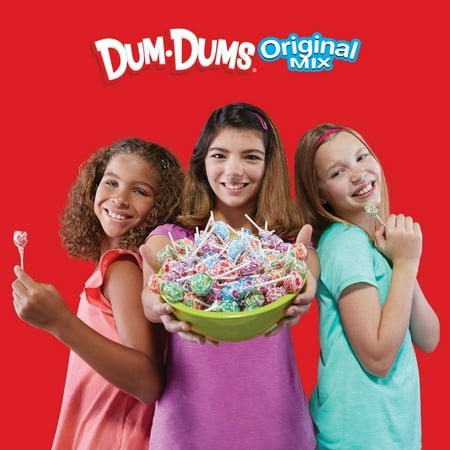 Dum Dums Original Flavor Mix Lollipops & Suckers, Party Candy Hard Candy, 300 count 51 oz Bag