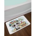 thumbnail image 2 of Be Wild Bath Mat, Tribal Cartoon of a Panda an Owl and a Bird with Feathers Bohemian Feels Print, Plush Bathroom Decor Mat with Non Slip Backing, 29.5" X 17.5", Multicolor, by Ambesonne, 2 of 2