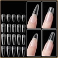 thumbnail image 1 of 120Pcs/Set Nail Tip Full Half Cover Nail Extending Moderate Length Water Drop Fold Transparent Frosted Tip for Manicure, 1 of 8