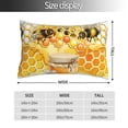 thumbnail image 2 of Pofeuu Honey Bee Print Polyester Microfiber Plush Pillowcases, Super Soft and Cozy Pillow Case Covers with Envelop Closure（Pillow core not included）-20"x30", 2 of 6