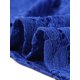 thumbnail image 5 of Cárdigan de encaje para mujer, cuello alto, corto, elegante, encogimiento de hombros Azul Real XS, 5 of 6