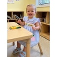 thumbnail image 6 of BemeyourBBs Toddler Baby Girl Back To School Dress Kindergarten Outfits Baby Girls First Day of School Outfit Summer Plaid Dress Apple Book Embroidered Flutter Sleeve Doll Collar Smocked Dress, 6 of 8