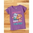 thumbnail image 3 of Paw Patrol Shirt Toddler Girls Skye Everest Nickelodeon Shirt Pawsome Lavender 3T, 3 of 5