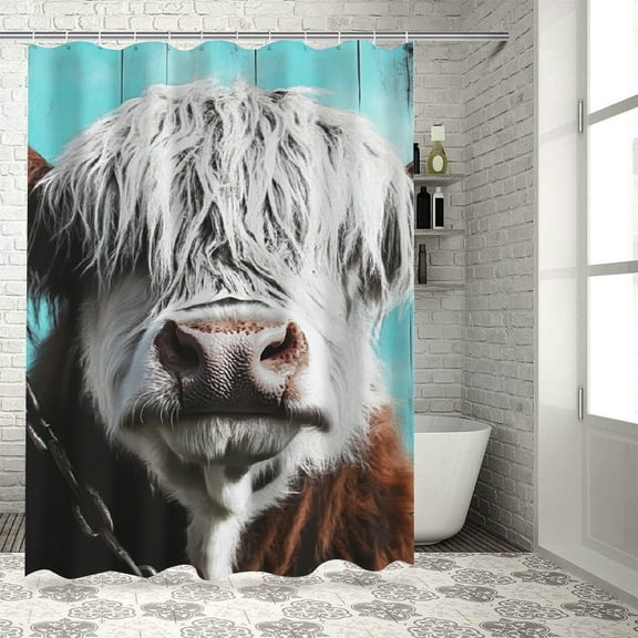 SHERONV Cow Chain Photorealism Chic Modern Bathroom Decor Shower Curtain 36"x72