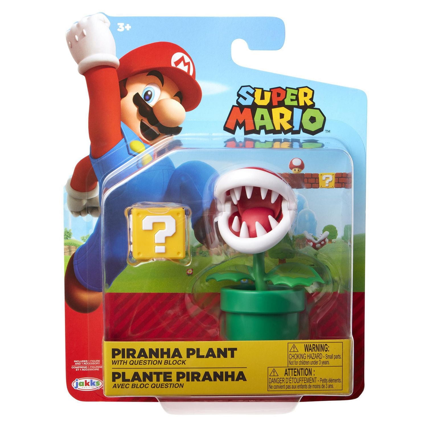 Nintendo 4" Figure - Piranha Plant with Question Block
