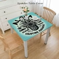 thumbnail image 2 of COMIO Tropical Hawaiian Pineapple (Aloha Hawaii Enjoying Paradise) Tablecloth Square Table Cover White, 2 of 7