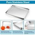 thumbnail image 3 of Ensemble de Poêle pour Four Grille-Pain avec Grille de Refroidissement.\u\u x \u\u x \u\u Plateau de Cuisson Compact en Acier Inoxydable pour Four Grille-Pain Petit avec Mini Grille et Robuste, 3 of 7