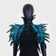 thumbnail image 4 of Chal de plumas gótico para fiesta de Halloween, espectáculo de baile, accesorios de plumas de pollo, capa, 4 of 5