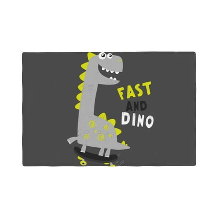 

Placemats Set of 6 Cute Dinosaur Skate Place mats for Dining Table Indoor/Outdoor Cute Heat Resistant Washable Table Mats(18 x 12 )