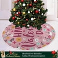 thumbnail image 6 of GZHJMY Valentine's Day Heart Christmas Tree Skirt Home Decoration Large Round Christmas Tree Skirt for Holiday Party Home Christmas Day Ornaments, 35.4", 6 of 6