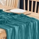 thumbnail image 4 of Camino de mesa de gasa verde Boho 35x70 pulgadas - Decoración navideña para comedor de cocina en casa y interior, 4 of 5