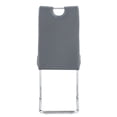 thumbnail image 7 of Modern Dining Chairs Of 4 - Grey Faux Leather Upholstered With Metal Legs For Room And Kitchen Covered Robust Construction Stability, 7 of 7