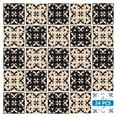 thumbnail image 2 of Mi Alma Peel & Stick Tiles - Brown Black Floral Vinyl Backsplash 12x12, 2 of 11