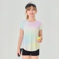 thumbnail image 2 of REDARER Kids Gradient Athletic T Shirt Breathable Mesh Short Sleeve Performance Tee for Sports Activities,8-9 Years, 2 of 4