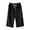 C-Black615, variant on DHFJKG Capri Pants For Women Summer Athletic Solid Color Drawstring Waist Lightweight Loose Fit Straight Leg Cropped Pants Comfy Trousers